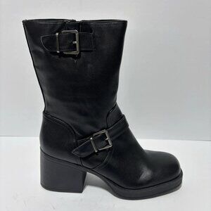 Kenneth Cole Reaction Women’s Jenna, Black Combat Boots, Size 8.5 M